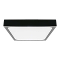Plafonnier salle de bain LED/24W/230V 6500K IP44 29,5x29,5 cm noir