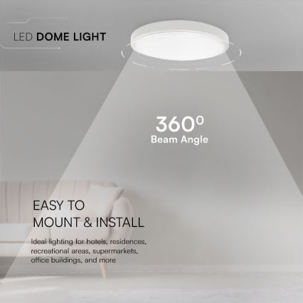Plafonnier salle de bain SAMSUNG CHIP LED/36W/230V IP44 4000K d. 35 cm blanc