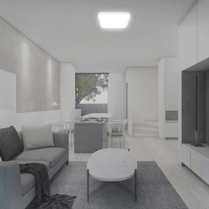 Plafonnier salle de bain LED/48W/230V 6500K IP44 42x42 cm blanc