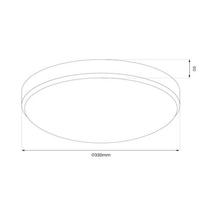 Plafonnier salle de bain MAYA LED/15W/230V d. 33 cm IP44 doré