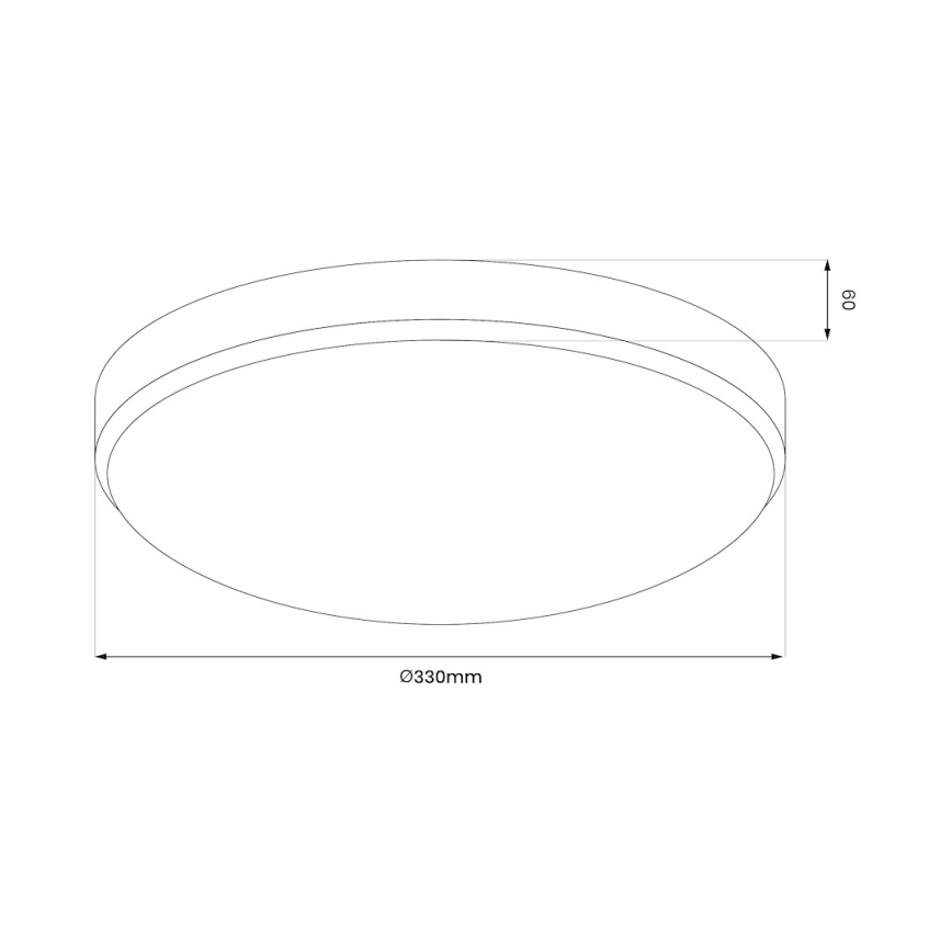 Plafonnier salle de bain MAYA LED/15W/230V d. 33 cm IP44 doré