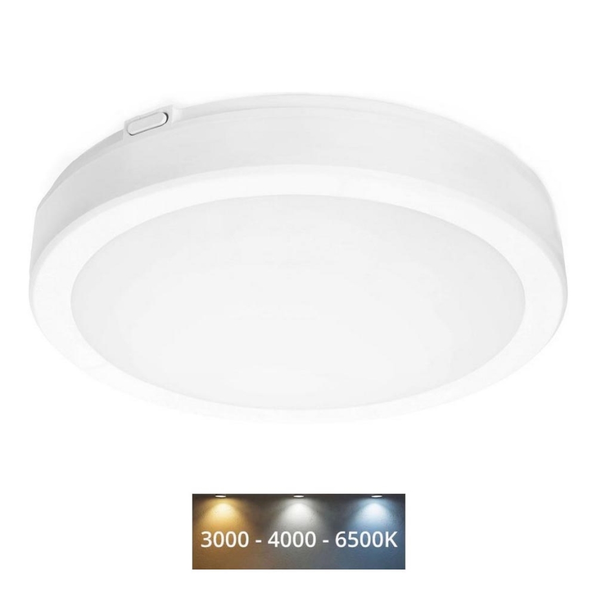 Plafonnier salle de bain NAIROS LED/18W/230V 3000/4000/6500K IP65 d. 30 cm blanc
