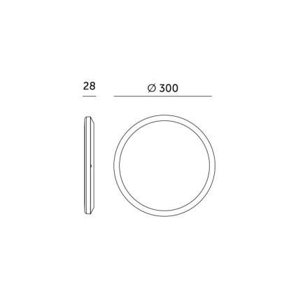 Plafonnier salle de bain NIVERA LED/24W/230V IP54 3000/4000/6000K d. 30 cm blanc