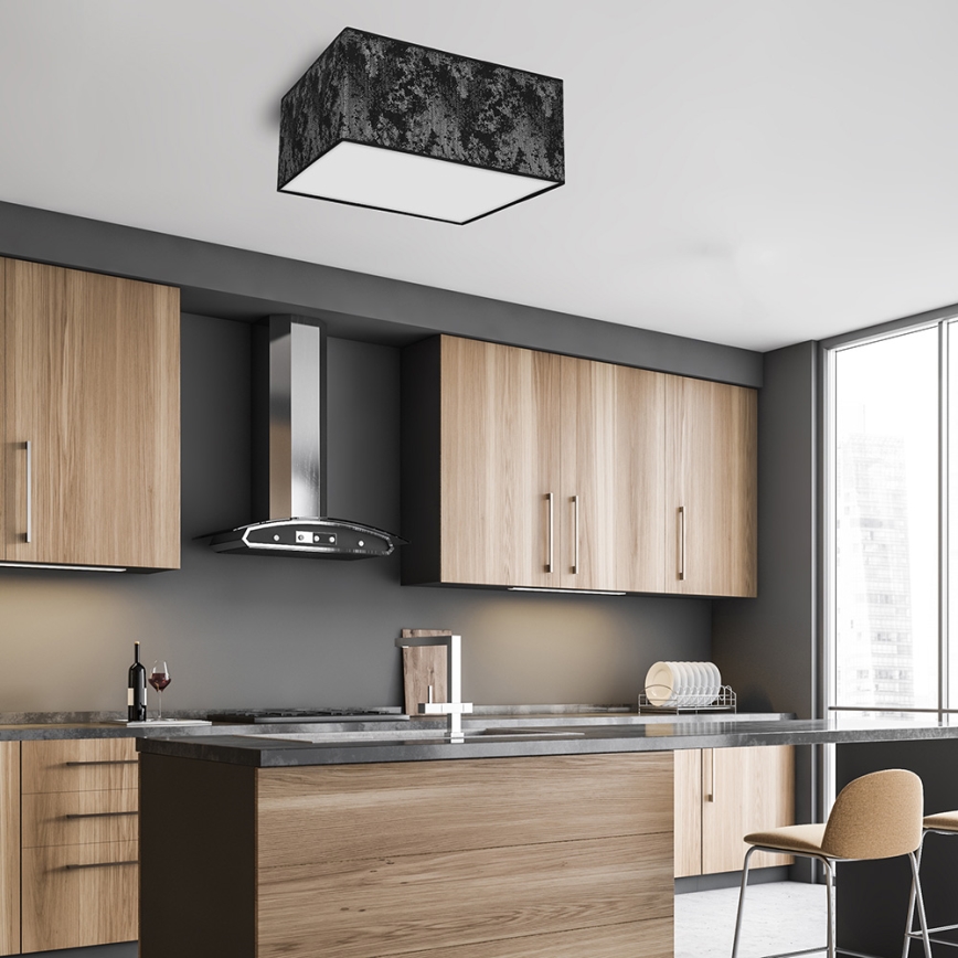 Plafonnier SATINO 2xE27/60W/230V noir/gris