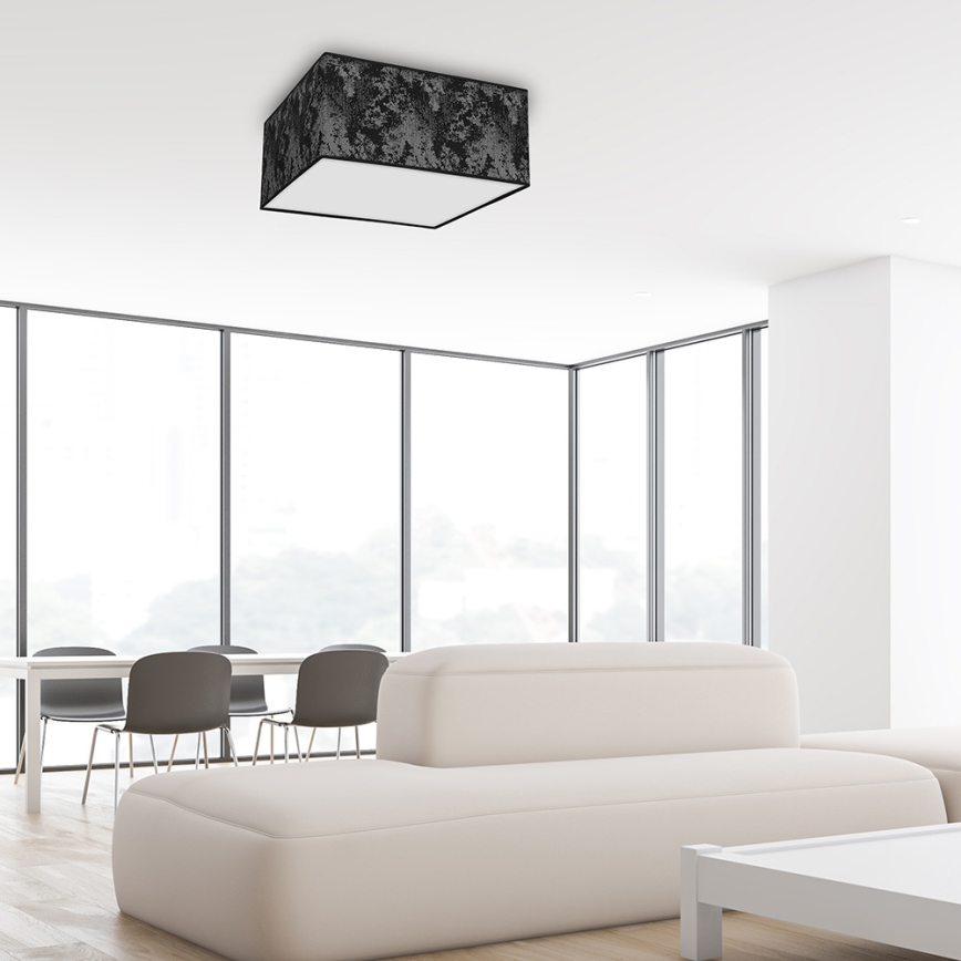 Plafonnier SATINO 2xE27/60W/230V noir/gris