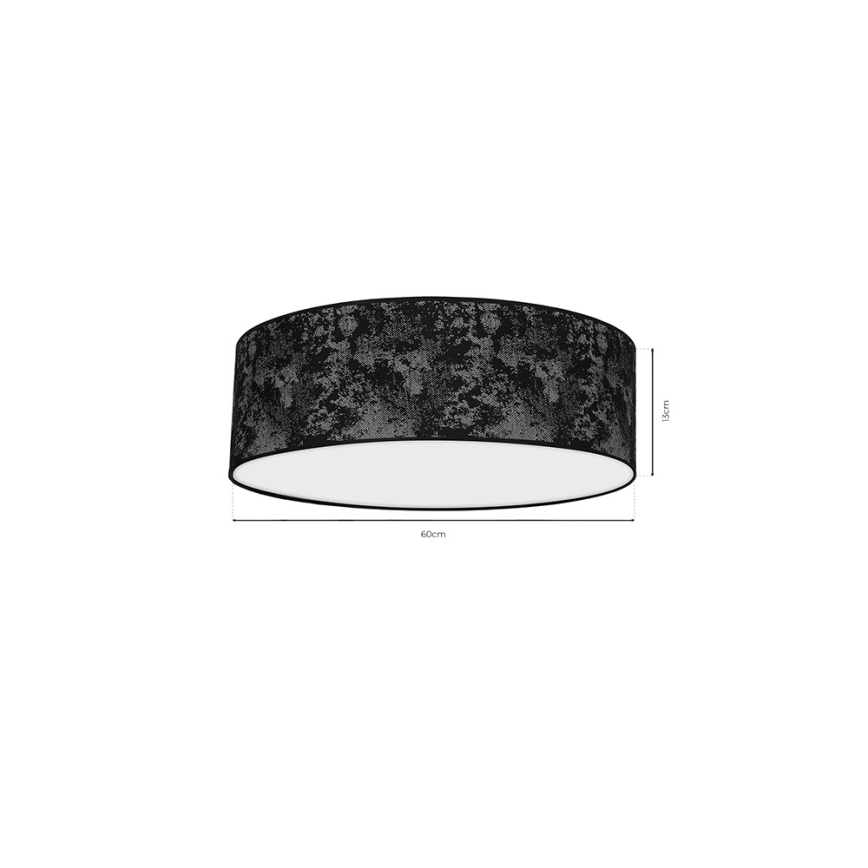 Plafonnier SATINO 3xE27/60W/230V noir/gris