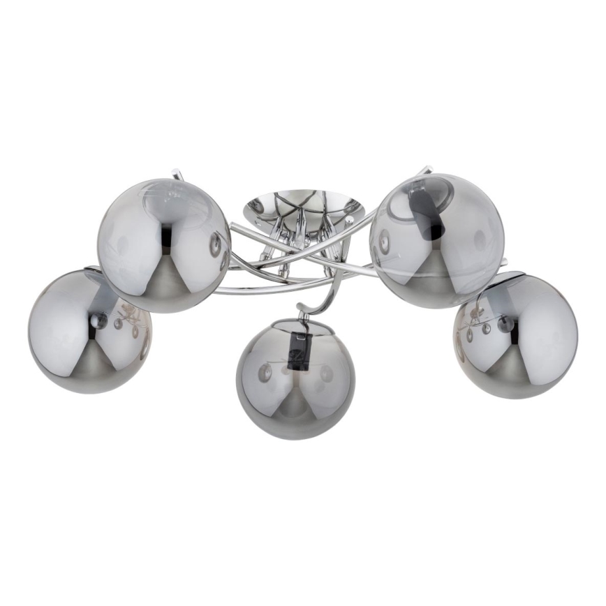 Plafonnier SAVI 5xE14/10W/230V chrome brillant