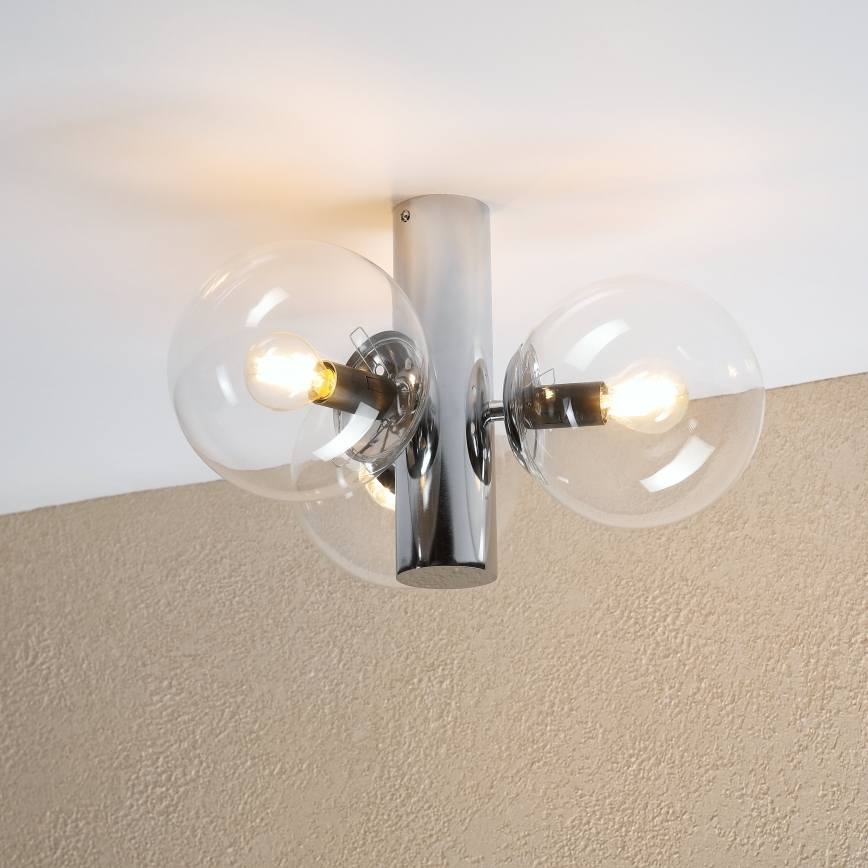 Plafonnier SFERIO 3xE14/5W/230V chrome brillant/transparent