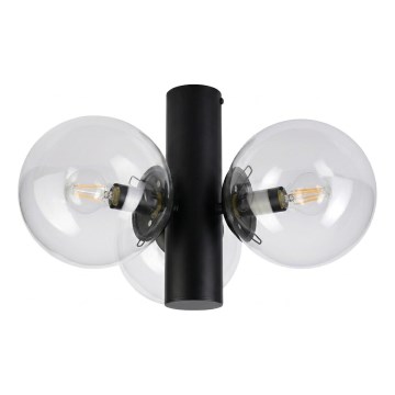 Plafonnier SFERIO 3xE14/5W/230V noir/transparent