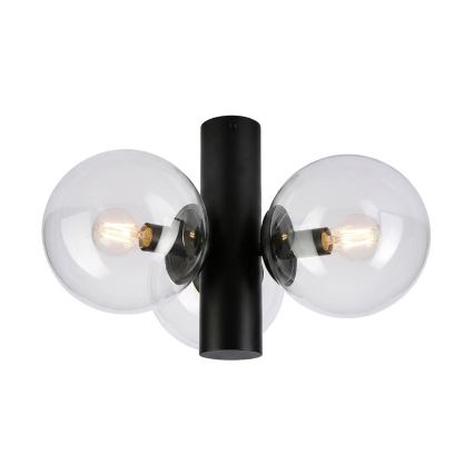 Plafonnier SFERIO 3xE14/5W/230V noir/transparent