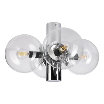 Plafonnier SFERIO 4xE14/5W/230V chrome brillant/verre transparent