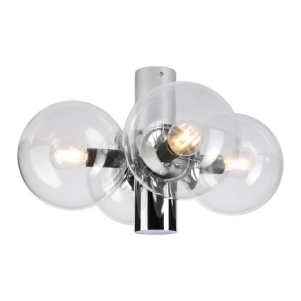Plafonnier SFERIO 4xE14/5W/230V chrome brillant/verre transparent