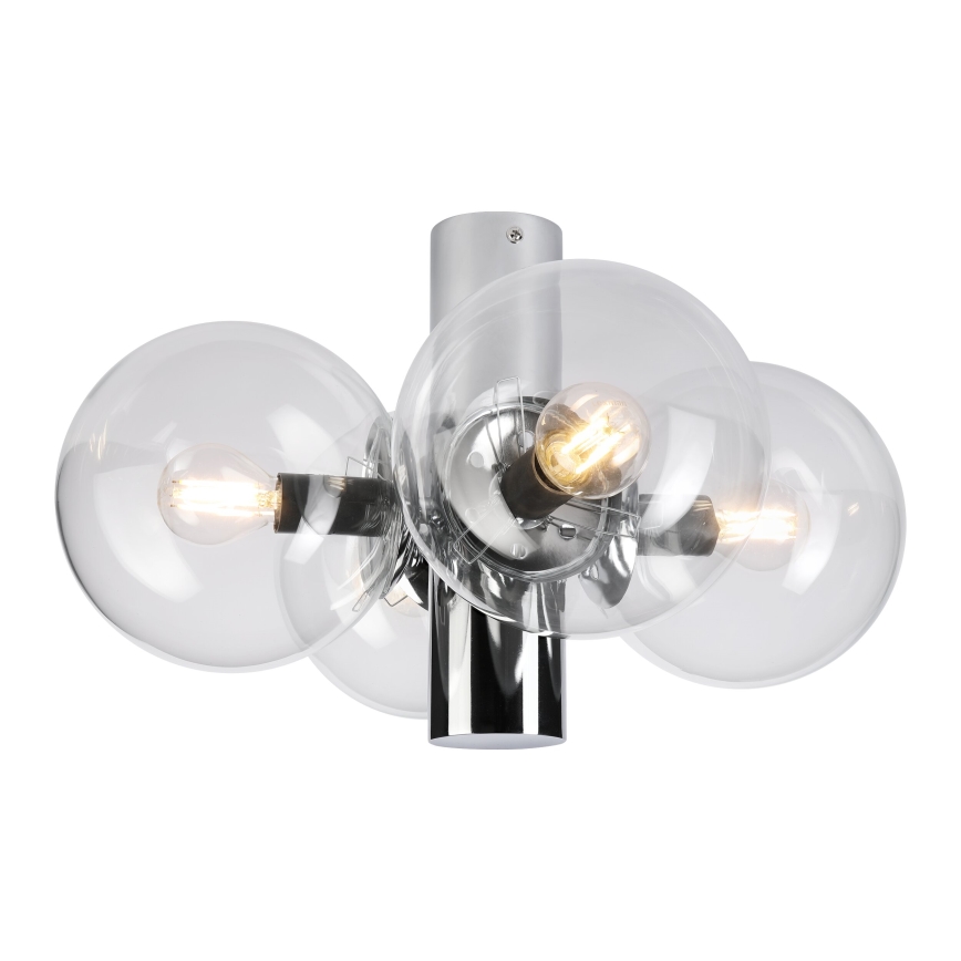 Plafonnier SFERIO 4xE14/5W/230V chrome brillant/verre transparent