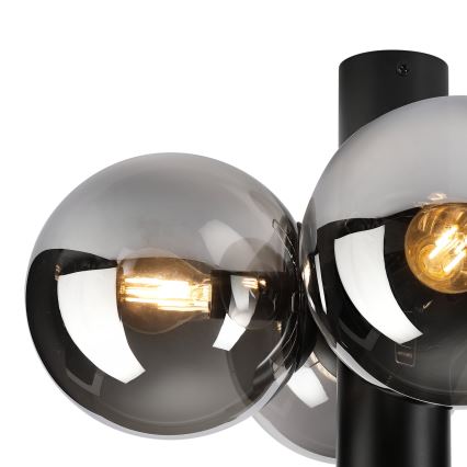 Plafonnier SFERIO 4xE14/5W/230V noir/noir fumé