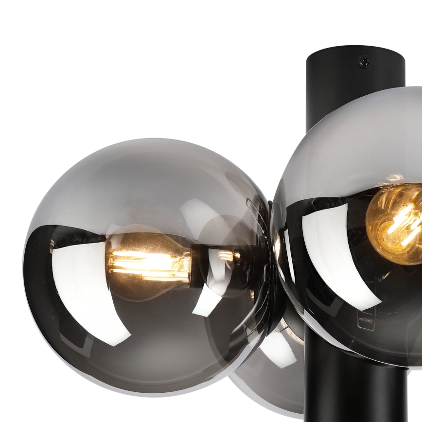 Plafonnier SFERIO 4xE14/5W/230V noir/noir fumé