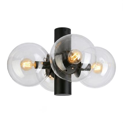 Plafonnier SFERIO 4xE14/5W/230V noir/transparent