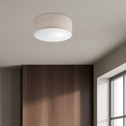 Plafonnier SIRJA 1xE27/15W/230V Ø 35 cm beige