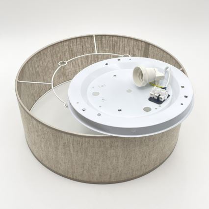 Plafonnier SIRJA 1xE27/15W/230V Ø 35 cm beige