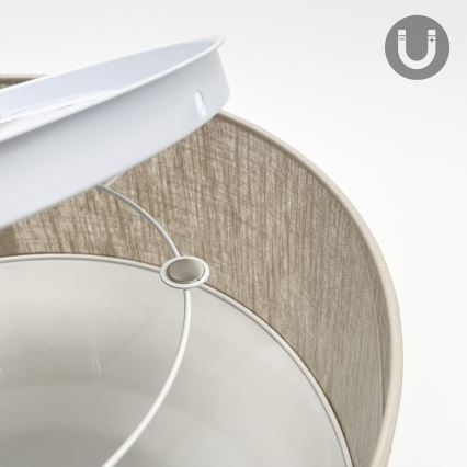 Plafonnier SIRJA 1xE27/15W/230V Ø 35 cm beige