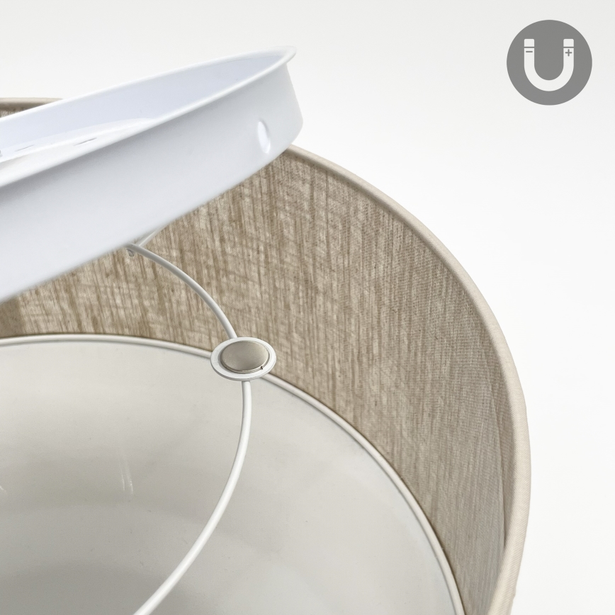 Plafonnier SIRJA 1xE27/15W/230V Ø 35 cm beige