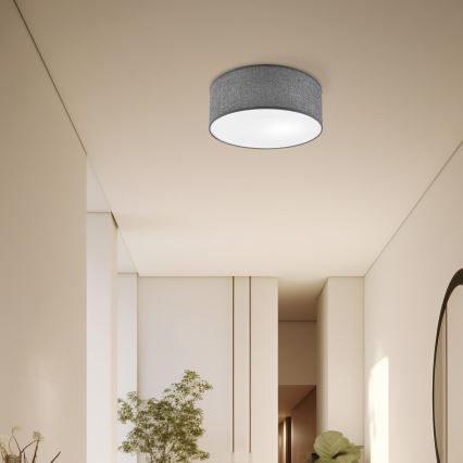 Plafonnier SIRJA 1xE27/15W/230V Ø 35 cm gris
