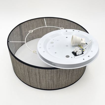 Plafonnier SIRJA 2xE27/15W/230V Ø 35 cm brun
