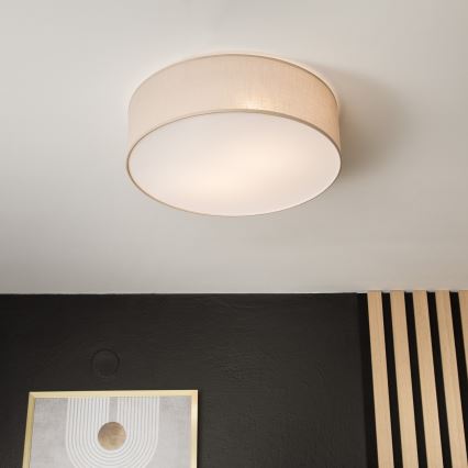 Plafonnier SIRJA 2xE27/15W/230V Ø 45 cm beige