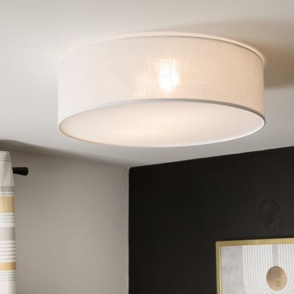 Plafonnier SIRJA 2xE27/15W/230V Ø 45 cm blanc