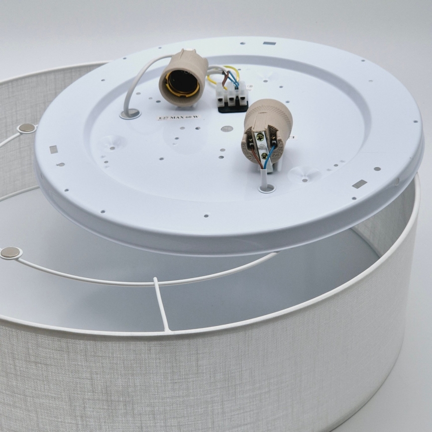 Plafonnier SIRJA 2xE27/15W/230V Ø 45 cm blanc