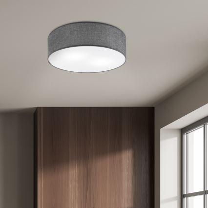 Plafonnier SIRJA 2xE27/15W/230V Ø 45 cm gris