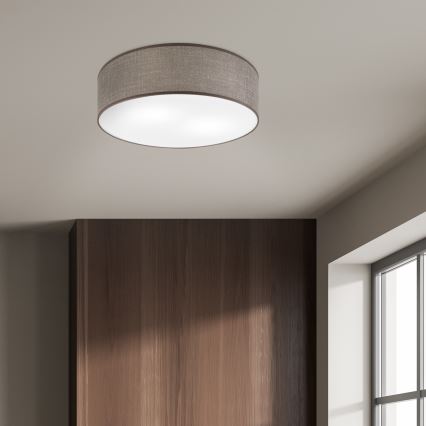Plafonnier SIRJA 2xE27/15W/230V Ø 45 cm, marron