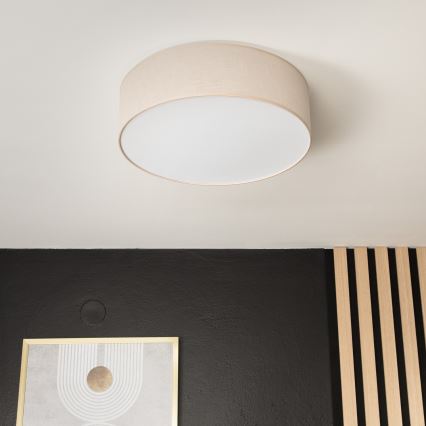 Plafonnier SIRJA 2xE27/60W/230V d.45 cm beige