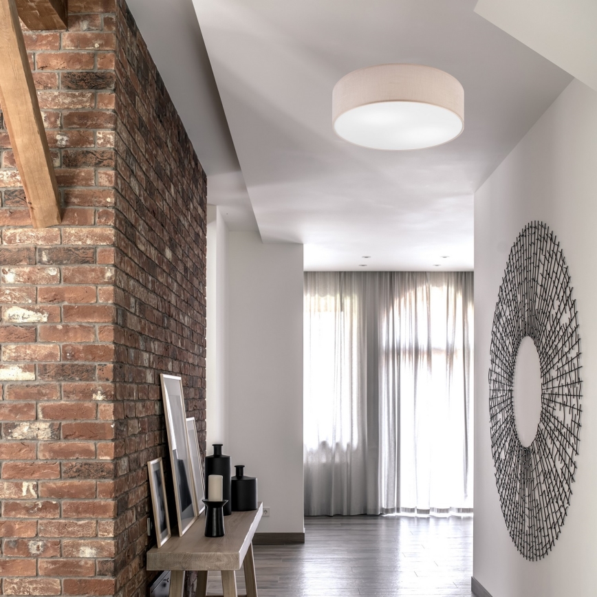 Plafonnier SIRJA 2xE27/60W/230V d.45 cm beige