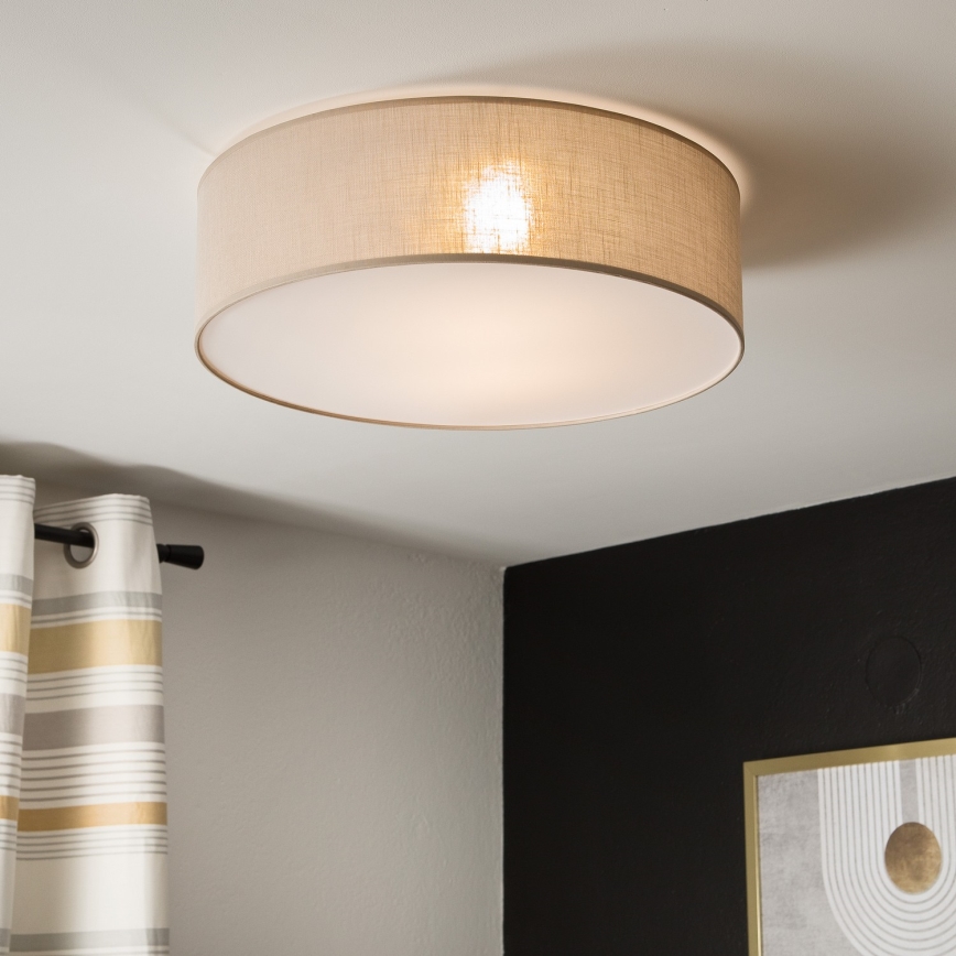 Plafonnier SIRJA 2xE27/60W/230V d.45 cm beige