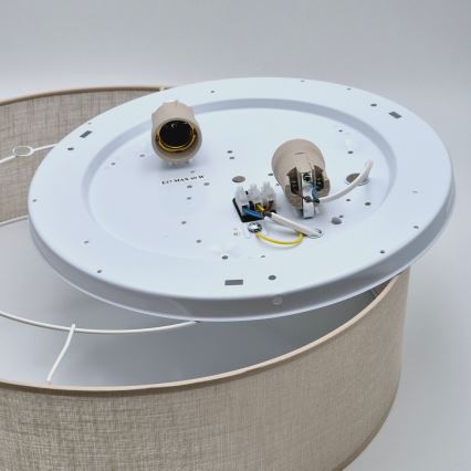 Plafonnier SIRJA 2xE27/60W/230V d.45 cm beige