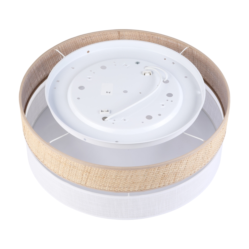 Plafonnier SIRJA BOHO 2xE27/15W/230V, Ø 45 cm, beige/blanc