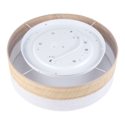 Plafonnier SIRJA BOHO 2xE27/15W/230V Ø 45 cm beige/blanc