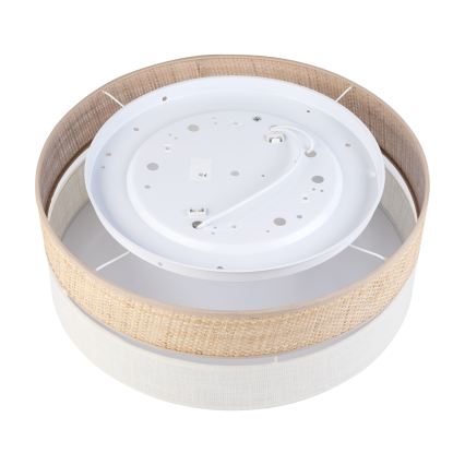 Plafonnier SIRJA BOHO 2xE27/15W/230V Ø 45 cm beige/crème