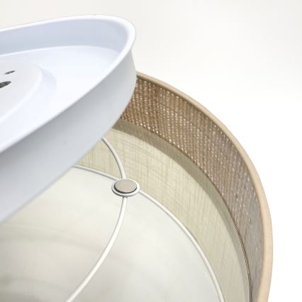 Plafonnier SIRJA BOHO 2xE27/15W/230V Ø45 cm beige/crème