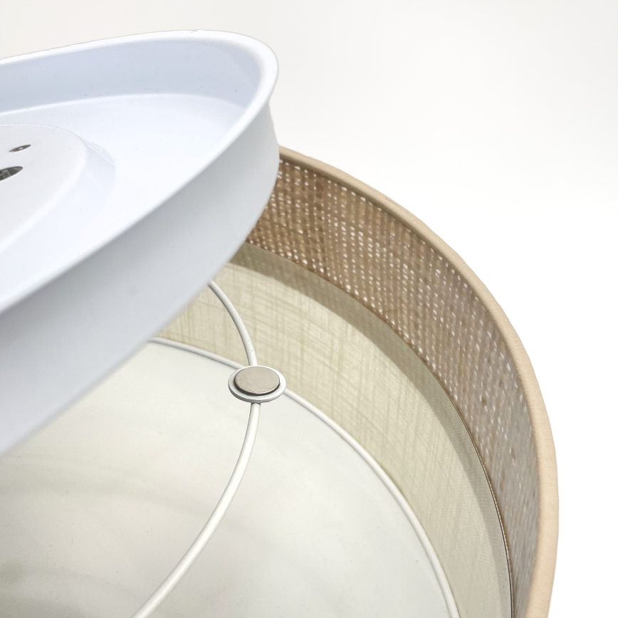 Plafonnier SIRJA BOHO 2xE27/15W/230V Ø45 cm beige/crème