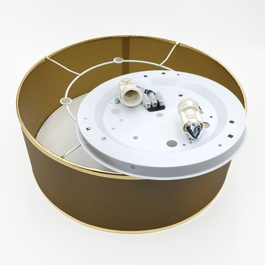 Plafonnier SIRJA DOUBLE 2xE14/15W/230V Ø 35 cm marron/doré