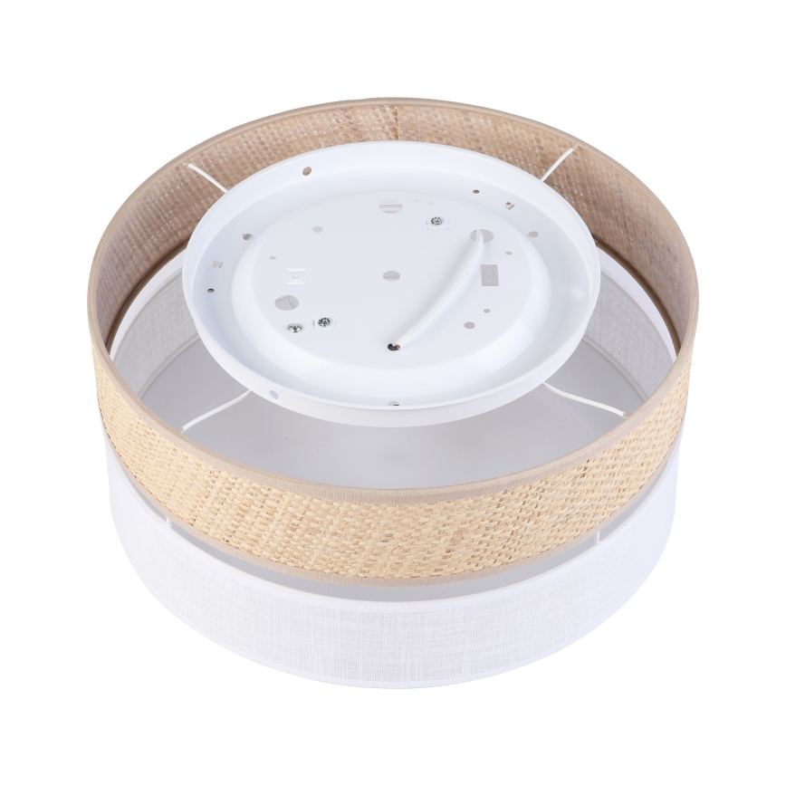 Plafonnier SIRJA DOUBLE BOHO 2xE14/15W/230V Ø 35 cm beige/blanc