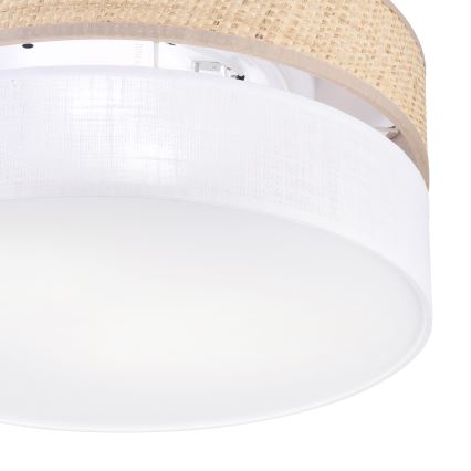Plafonnier SIRJA DOUBLE BOHO 2xE14/15W/230V Ø 35 cm beige/blanc