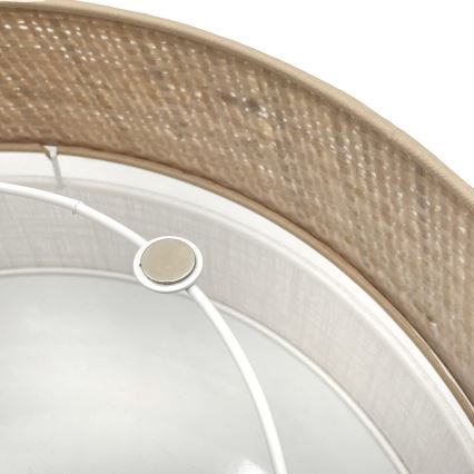 Plafonnier SIRJA DOUBLE BOHO 2xE14/15W/230V Ø 35 cm beige/blanc