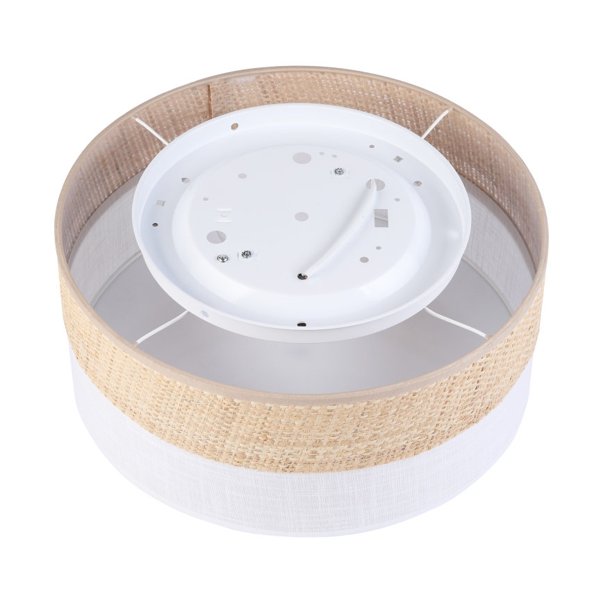 Plafonnier SIRJA DOUBLE BOHO 2xE14/15W/230V Ø 35 cm beige/blanc