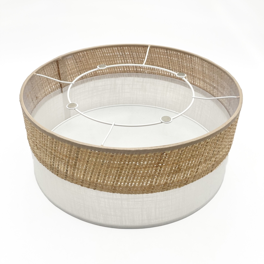 Plafonnier SIRJA DOUBLE BOHO 2xE14/15W/230V Ø 35 cm beige/blanc