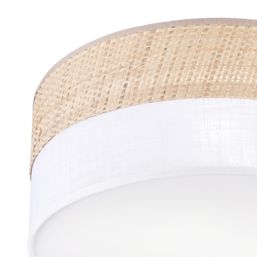 Plafonnier SIRJA DOUBLE BOHO 2xE14/15W/230V Ø 35 cm beige/blanc