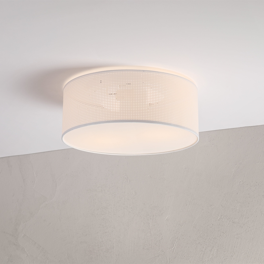 Plafonnier SIRJA PLISADO 2xE27/15W/230V Ø 35 cm blanc