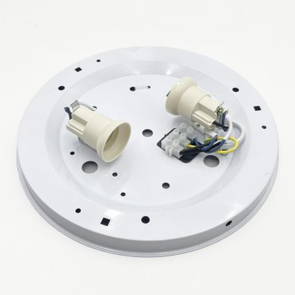 Plafonnier SIRJA PLISADO 2xE27/15W/230V Ø 35 cm blanc