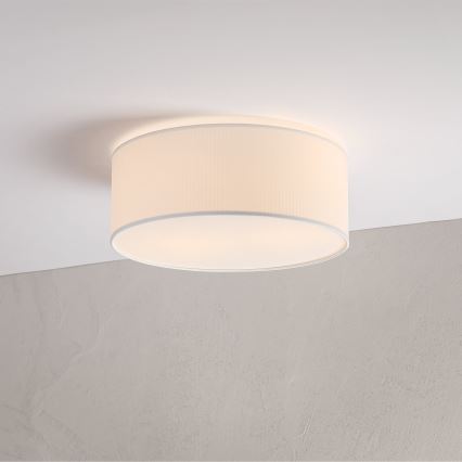 Plafonnier SIRJA PLISADO 2xE27/15W/230V Ø 35 cm blanc